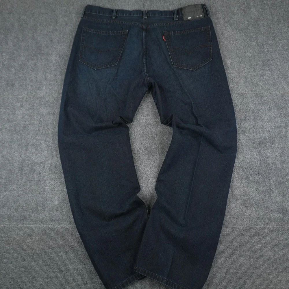 Levi's 505 Jeans Mens‎ 38x32 Dark Wash Regular Fit Straight Leg Blue Denim